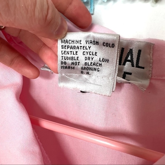 Vintage Casual Isle 80’s Pastel Pink Short Sleeve Doleman Pullover Sweatshirt - Picture 10 of 15